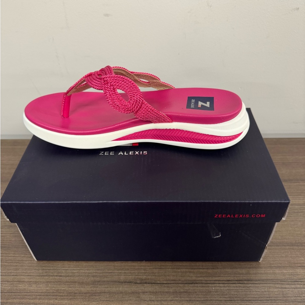Zee Alexis HOT Pink SYLVIA FLIP FLOP MEMORY FOAM SANDALS